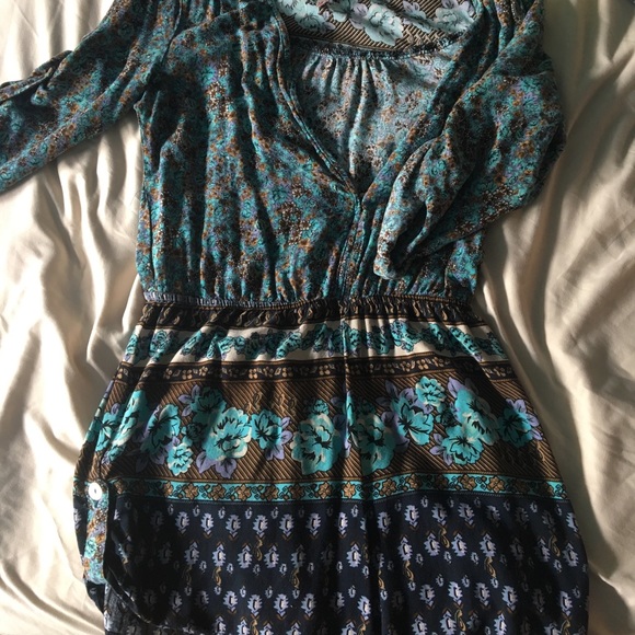 Blue Patterned Romper - Picture 2 of 2
